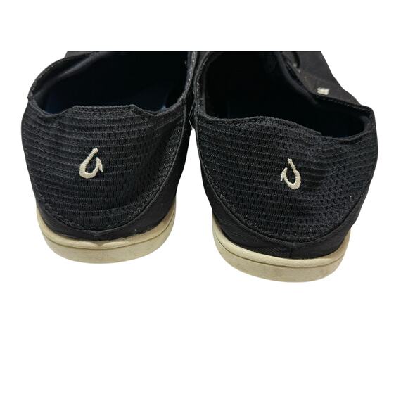 OluKai Nohea Moku Men's Slip On Sneakers Size 8.5 Black Drop In Heel Water Shoes - Picture 4 of 7
